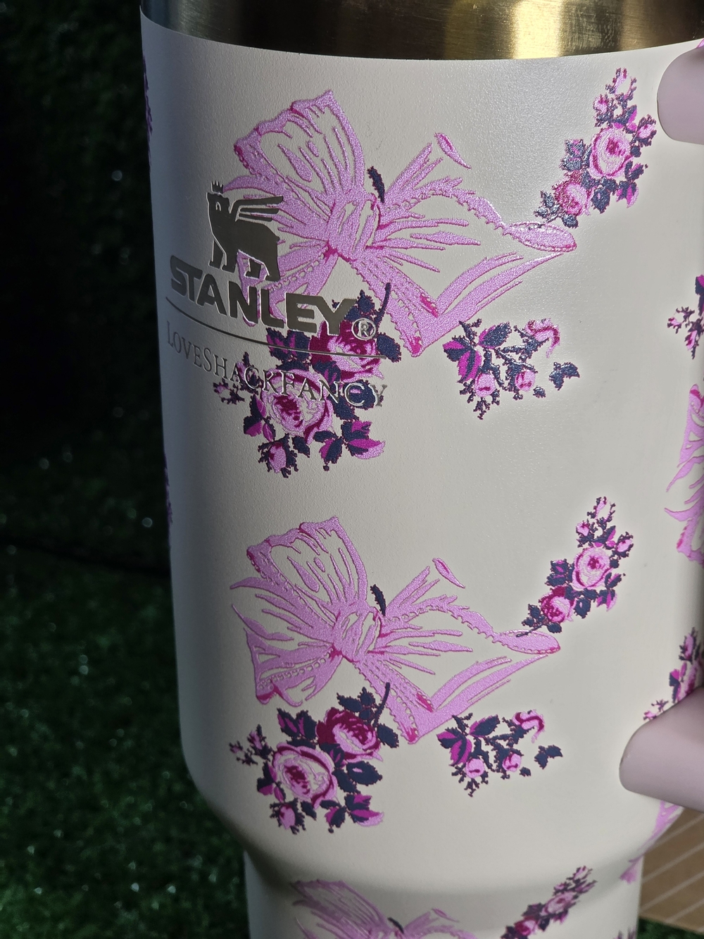 Stanley Pink and Cream Floral Tumbler White Tumbler Cup 40oz Brand New - Picture 8 of 8